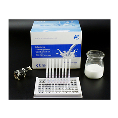 Beta-Lactam+Tetracycline kombinierter Test-Streifen 7-10 Minuten schnell, zum von zwei Arten Antibiotikum-Rückstände zu ermitteln in der Milch und in der Molkerei